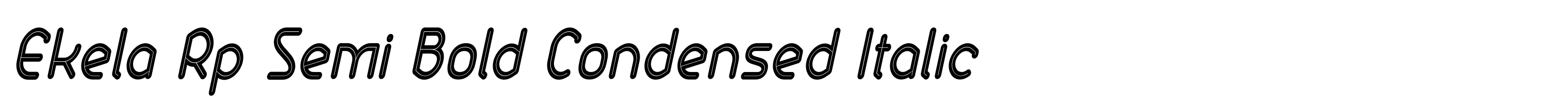 Ekela Rp Semi Bold Condensed Italic